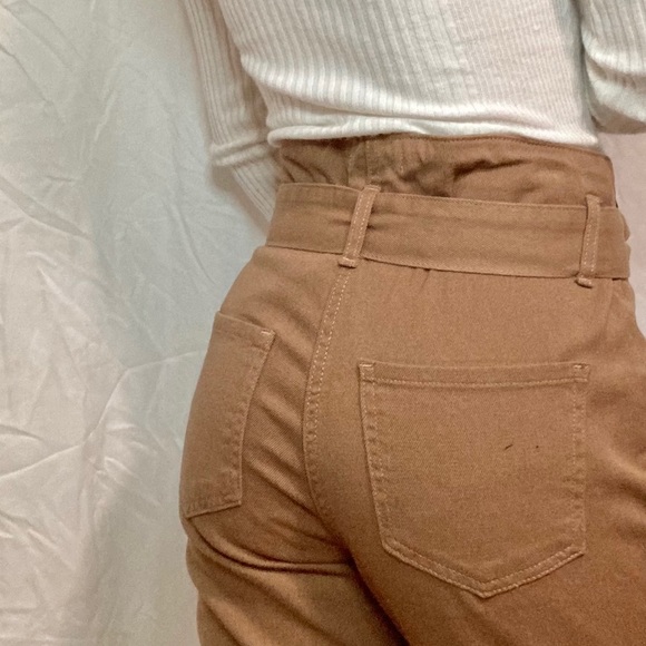 Tan Trousers with Belt - Picture 4 of 4